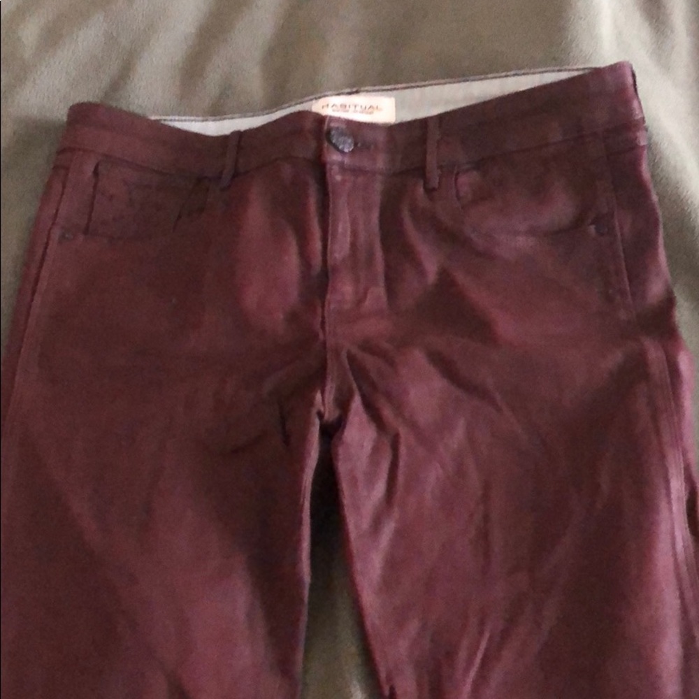 Habitual Coated Skinny Jeans in Chianti - size 30